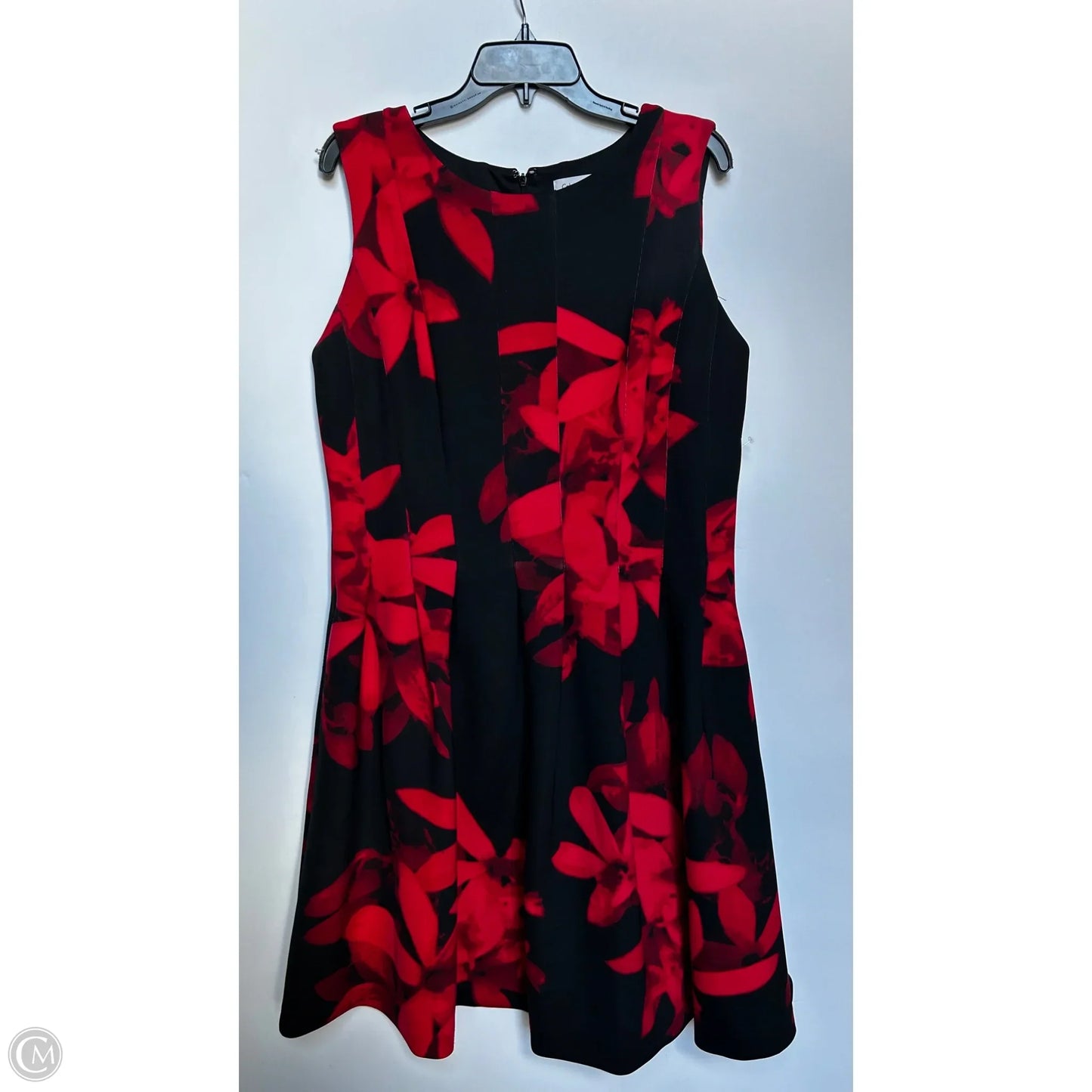 Dress Work By Calvin Klein In Black & Red, Size: Xl
