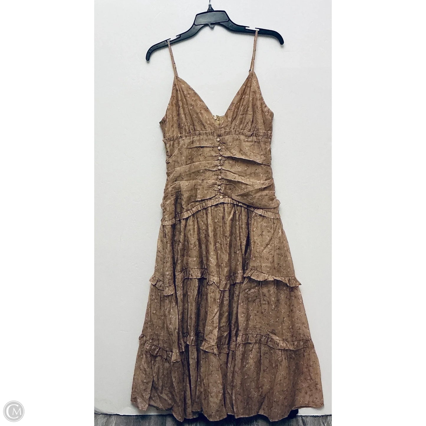 Dress Casual Midi By Storia In Brown, Size: L