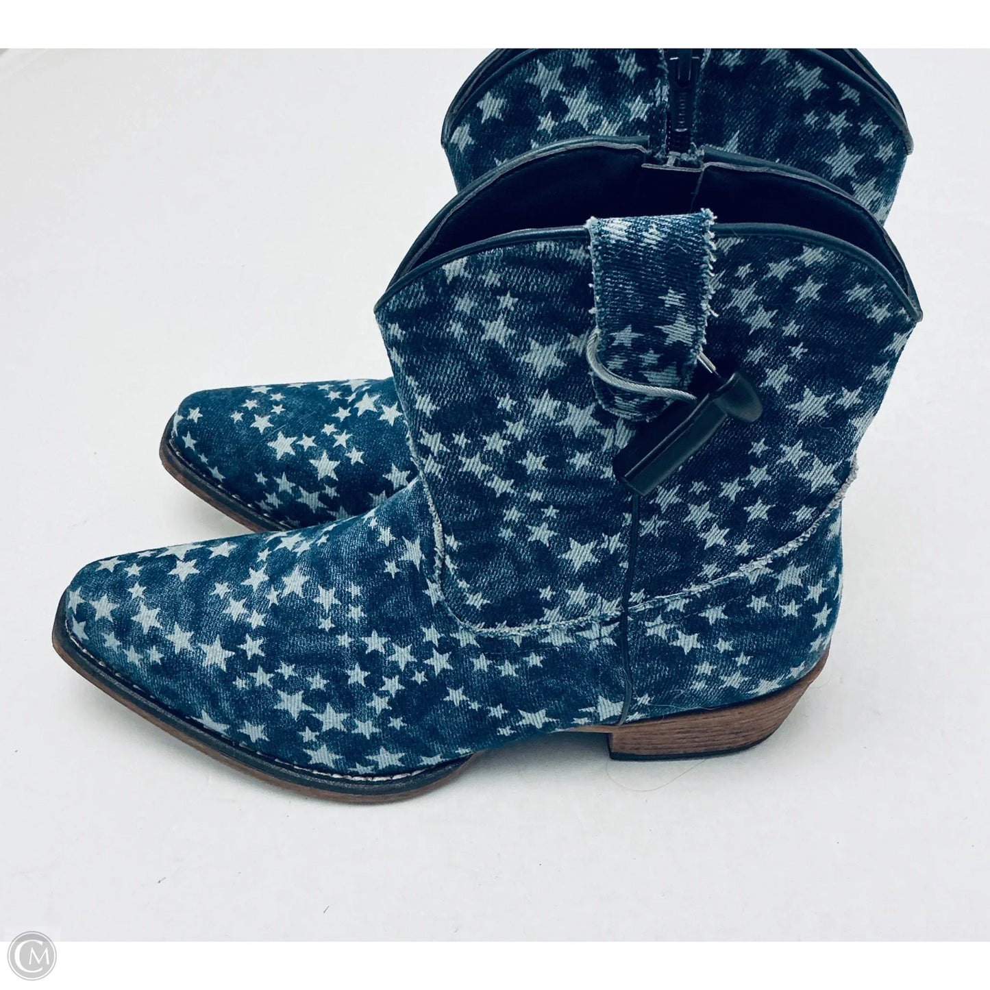 Boots Western By Roper In Blue & White, Size: 9.5