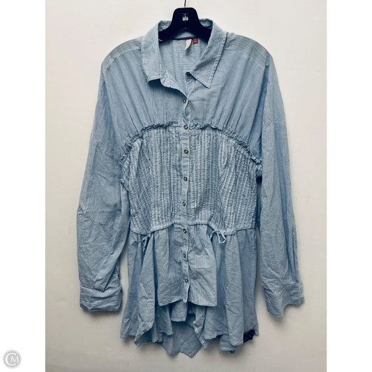 Top Long Sleeve By Pilcro In Blue, Size: Xl