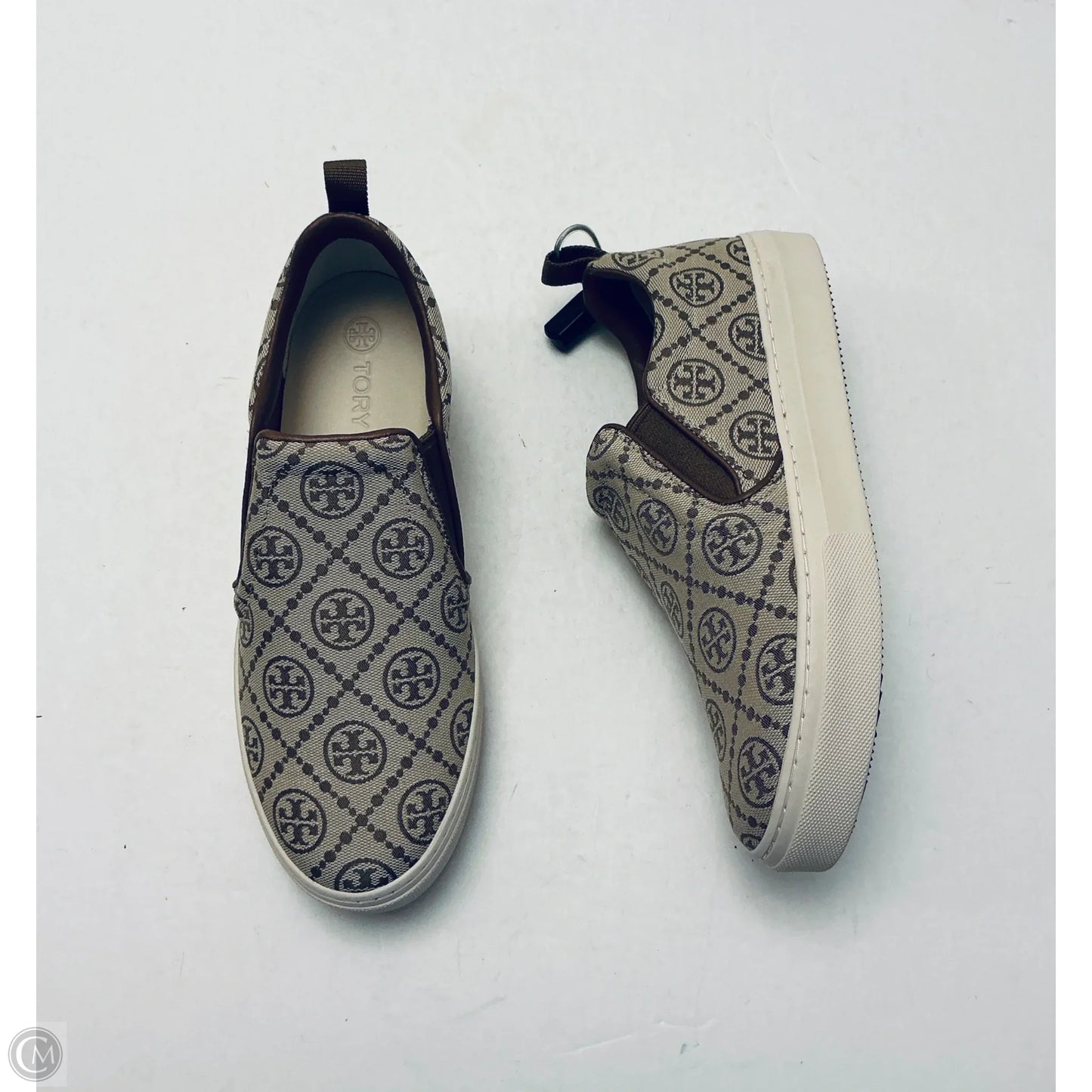 Shoes Designer By Tory Burch In Brown & Tan, Size: 8