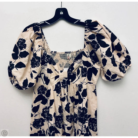 Dress Party Midi By Clothes Mentor In Black & Cream, Size: M