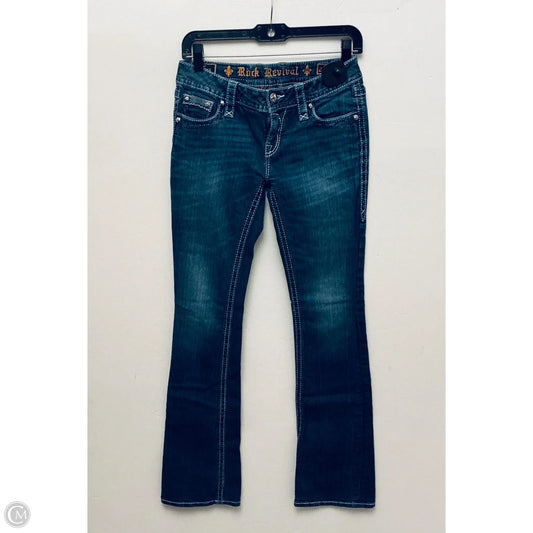 Jeans Boot Cut By Rock Revival In Blue Denim, Size: 2