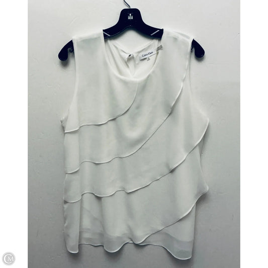 Top Sleeveless By Calvin Klein In White, Size: Xl