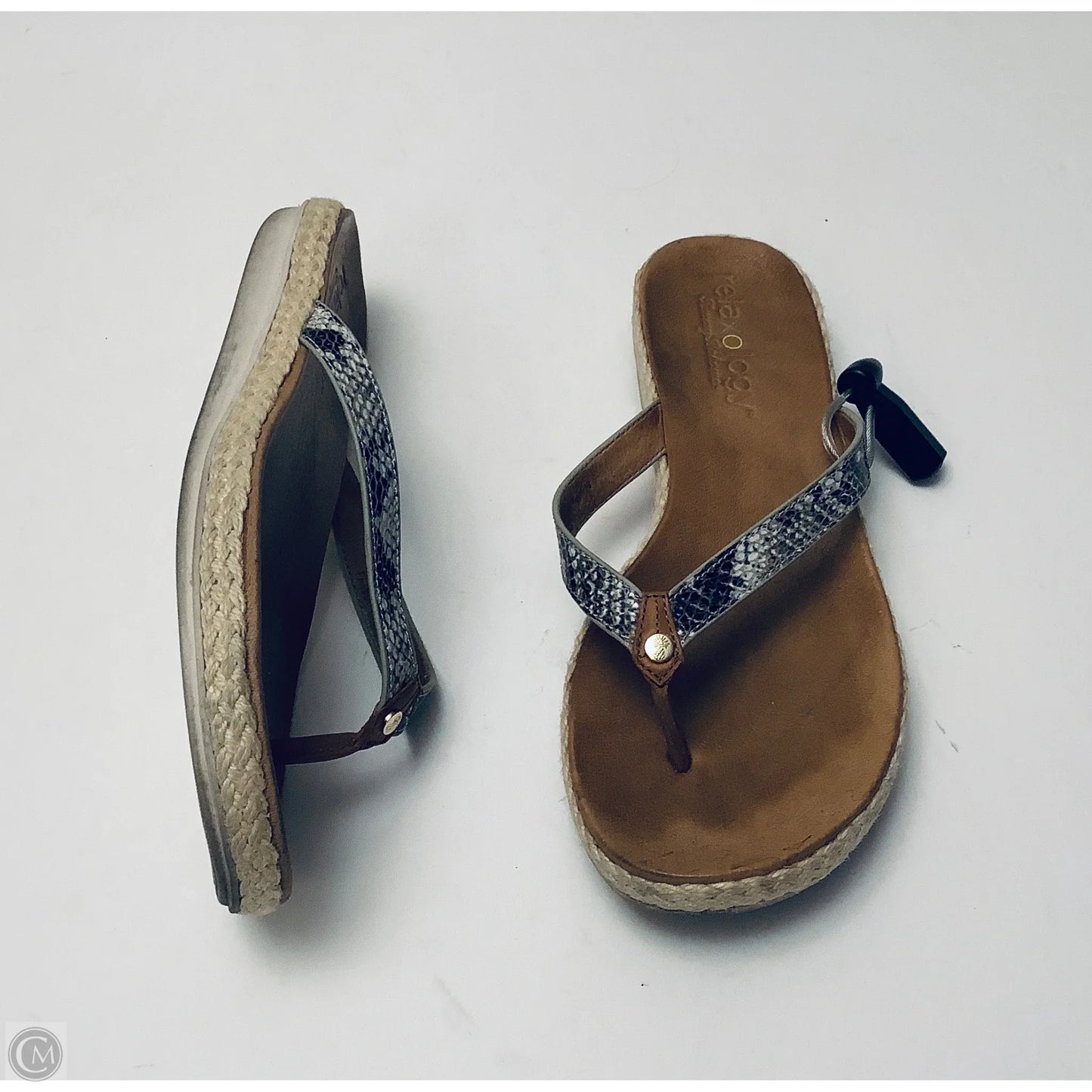 Sandals Flats By Tommy Bahama In Snakeskin Print, Size: 9