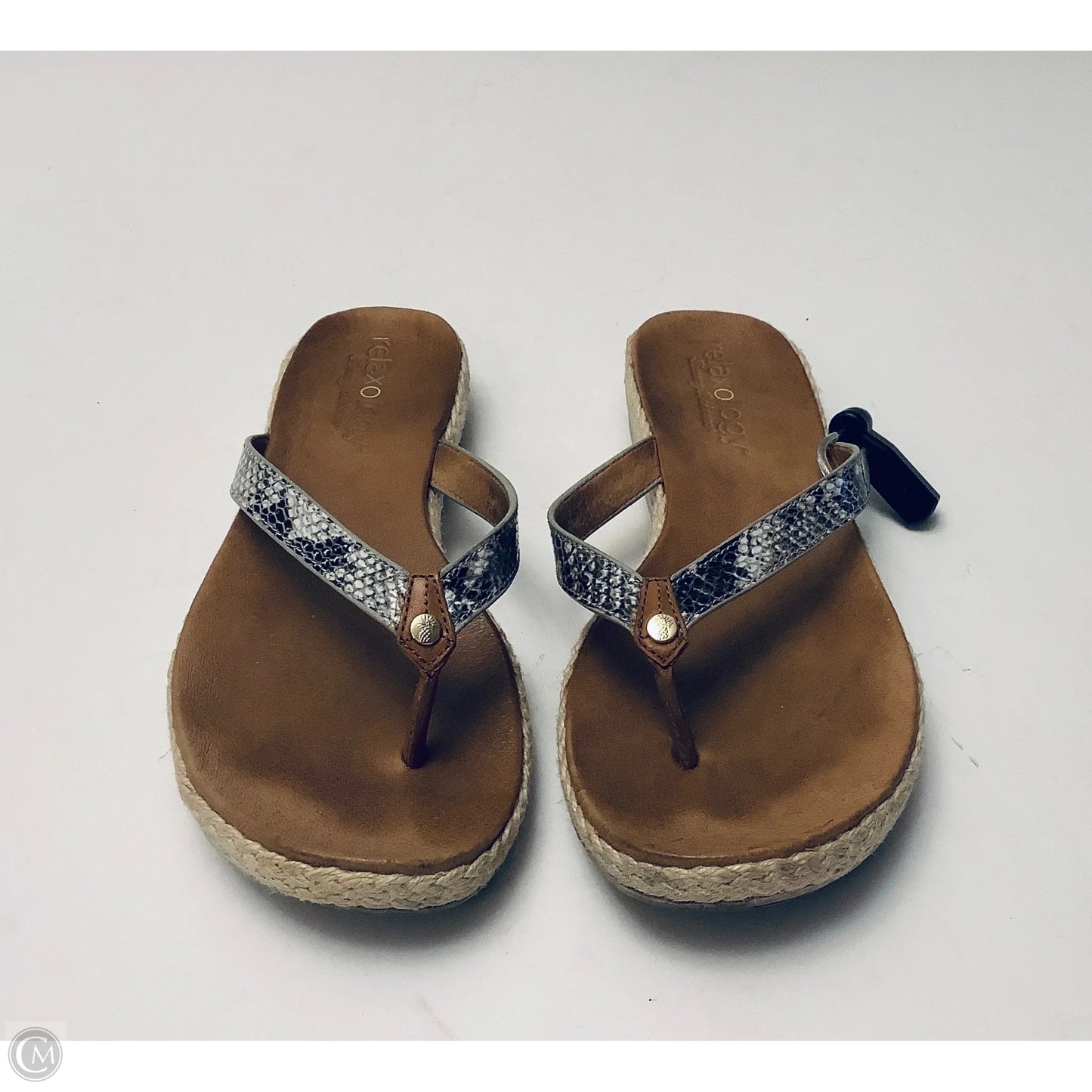 Sandals Flats By Tommy Bahama In Snakeskin Print, Size: 9