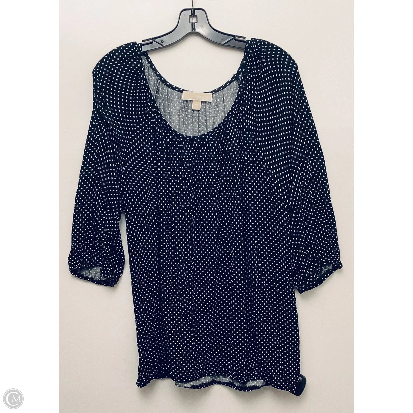 Top Long Sleeve Designer By Michael Kors In Polkadot Pattern, Size: 2x