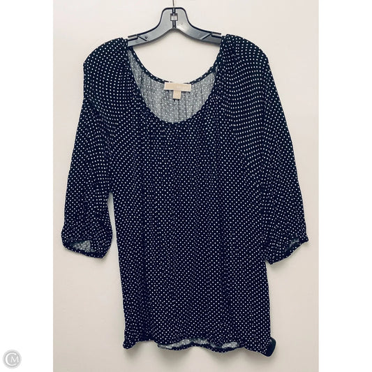 Top Long Sleeve Designer By Michael Kors In Polkadot Pattern, Size: 2x