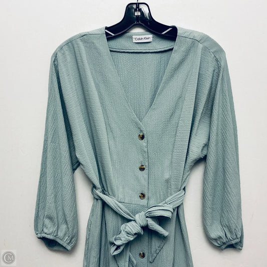 Dress Casual Short By Calvin Klein In Green, Size: L