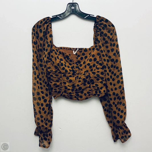 Top Long Sleeve By Free People In Animal Print, Size: S