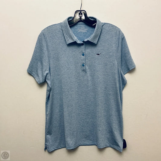 Top Short Sleeve By Vineyard Vines In Blue, Size: L