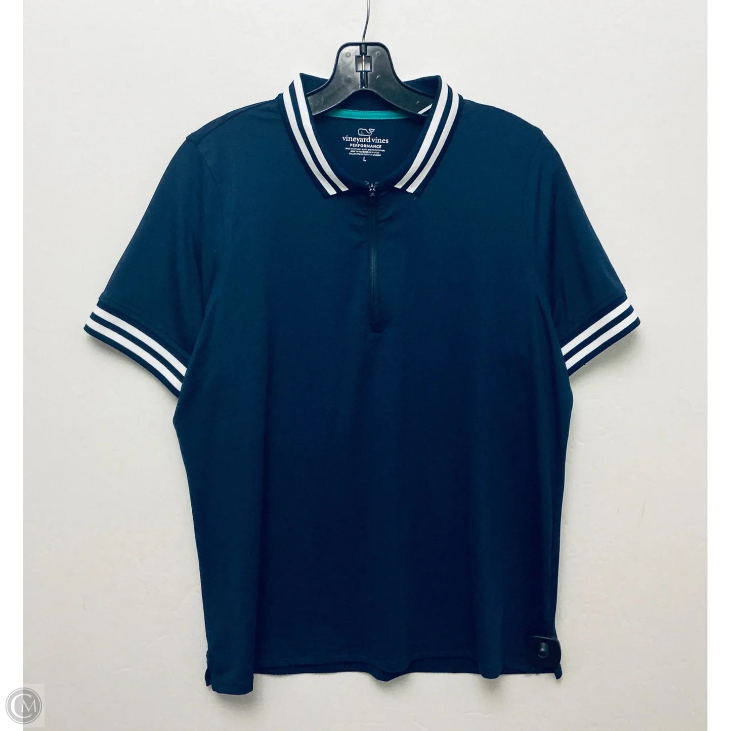 Top Short Sleeve By Vineyard Vines In Navy, Size: L