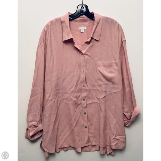 Top Long Sleeve By J. Jill In Pink, Size: 2x