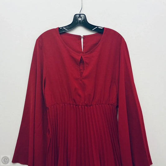 Dress Casual Midi By Shein In Red, Size: Xl