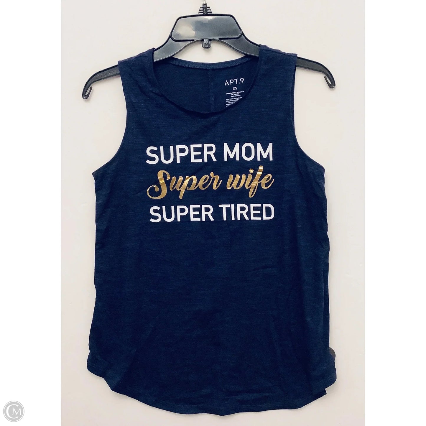 Top Sleeveless By Apt 9 In Blue, Size: Xs