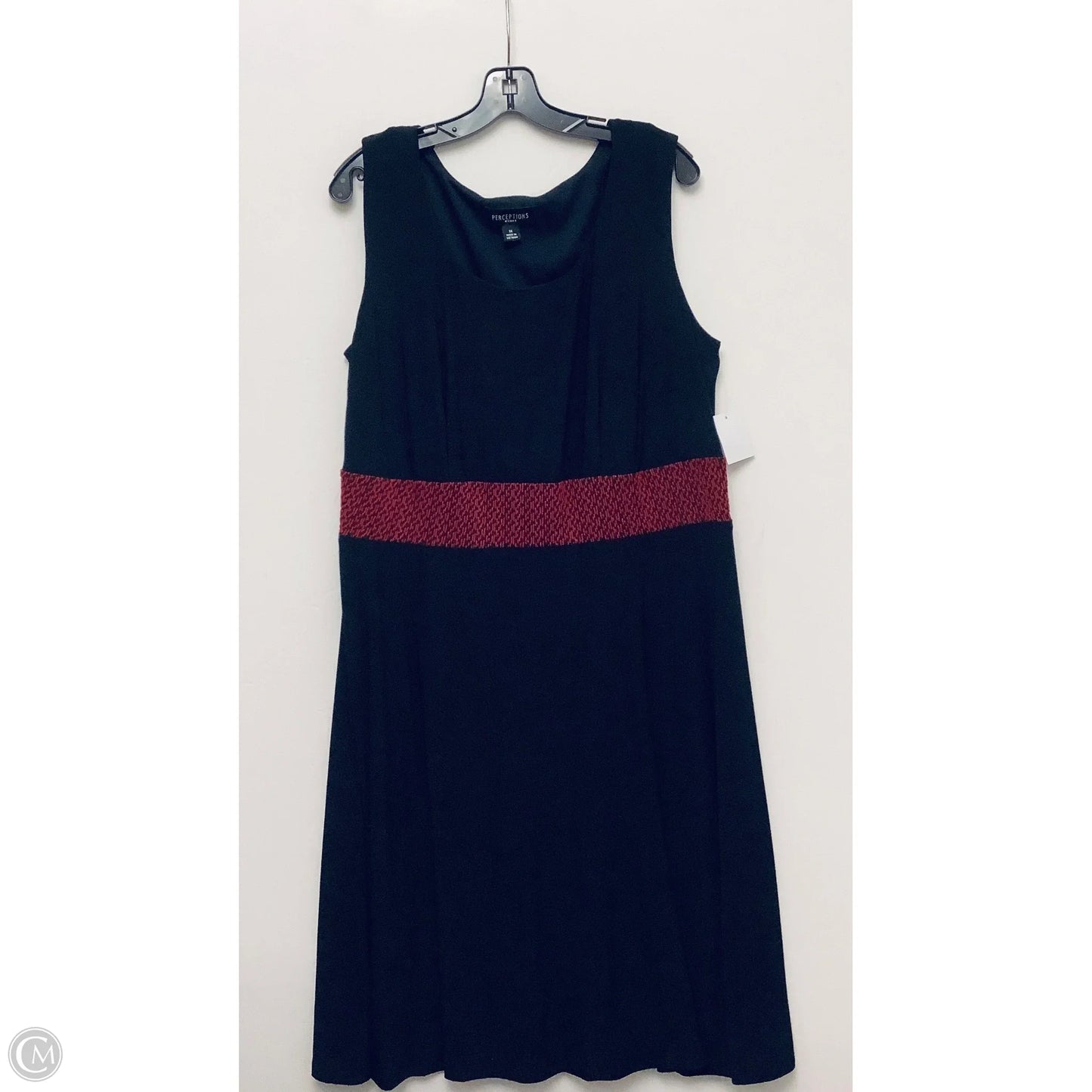 Dress Casual Midi By Perceptions In Black, Size: 1x