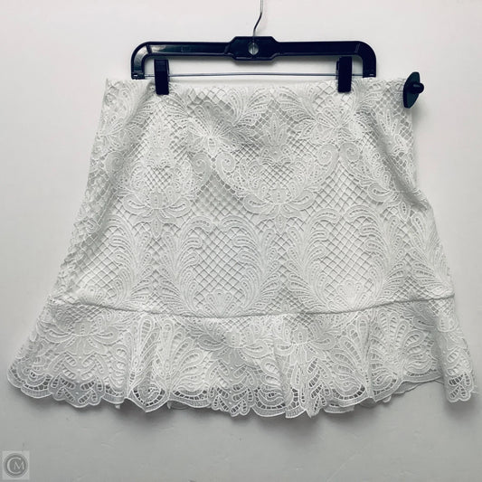 Skirt Mini & Short By Blue Rain In White, Size: Xl