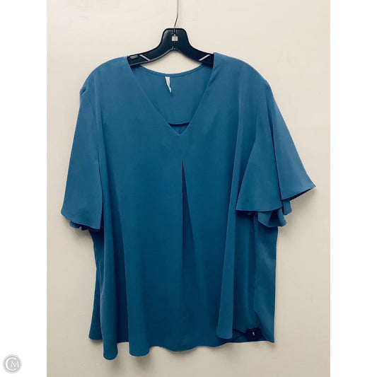 Top Short Sleeve By Clothes Mentor In Blue, Size: 2x
