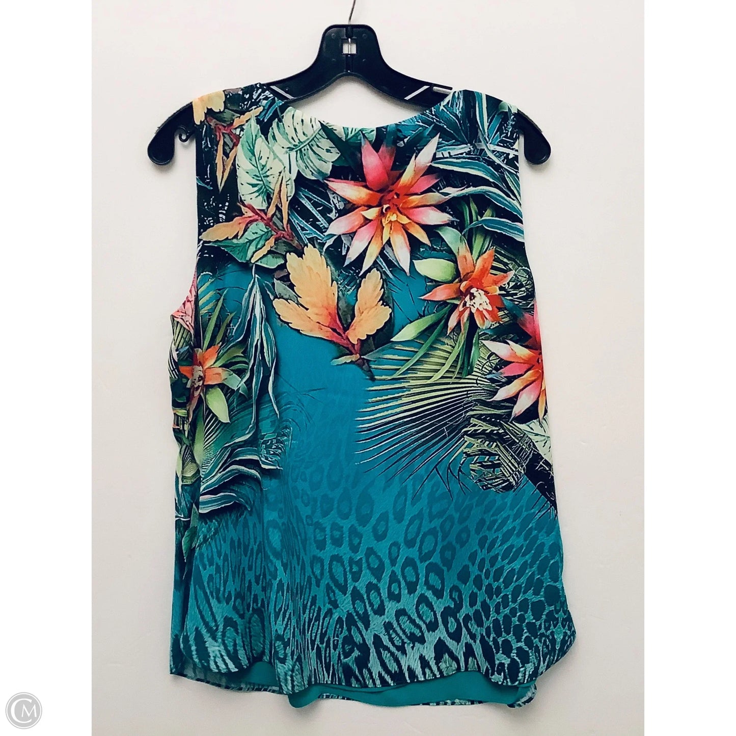 Top Sleeveless By Chicos In Green, Size: M