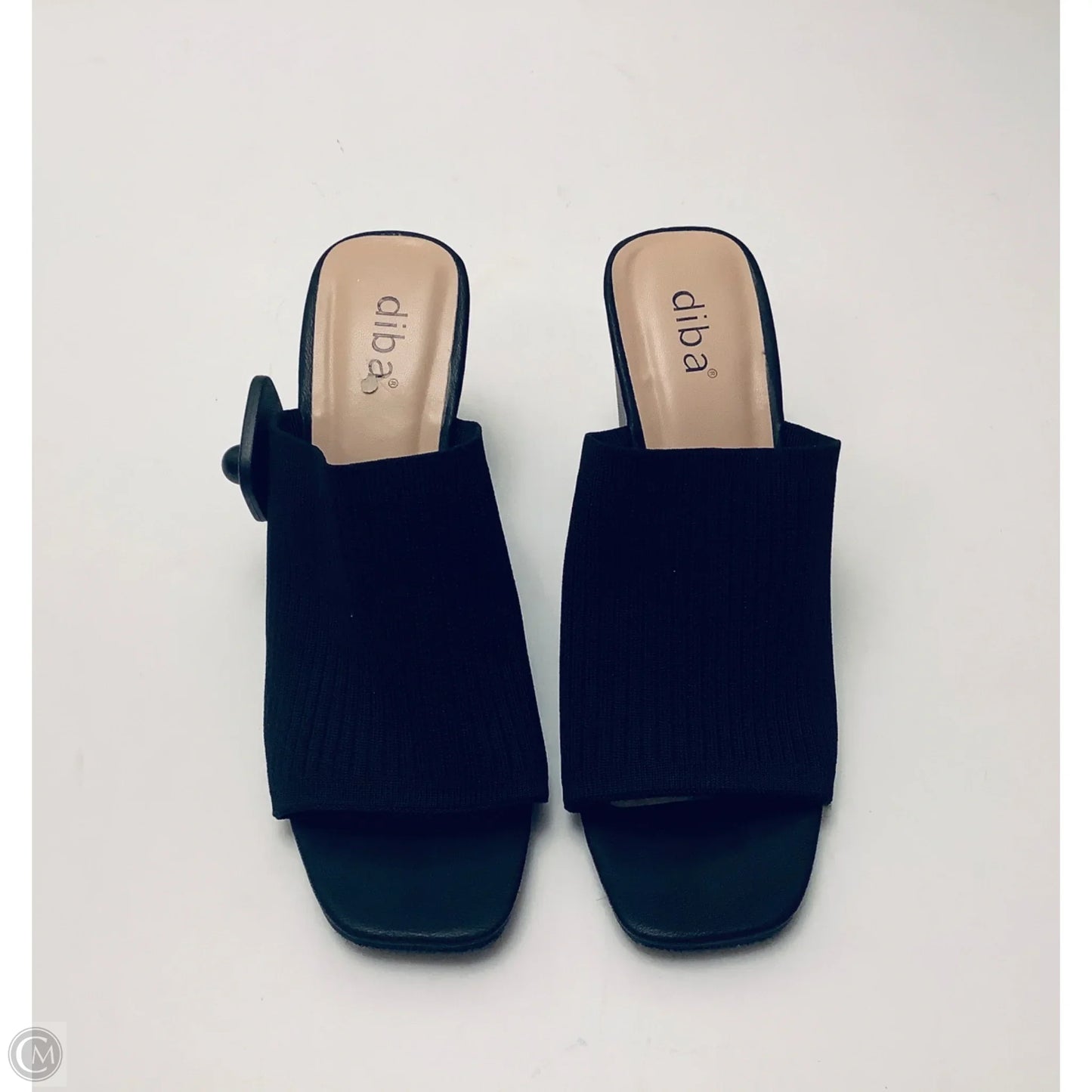 Sandals Heels Wedge By Diba In Black, Size: 9.5