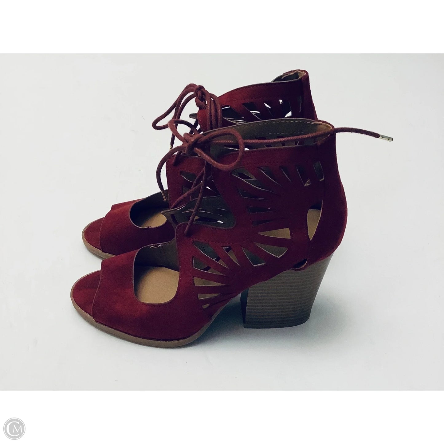 Shoes Heels Block By Charlotte Russe In Red, Size: 6