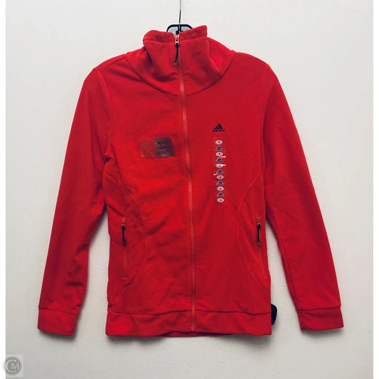 Athletic Jacket By Adidas In Red, Size: S