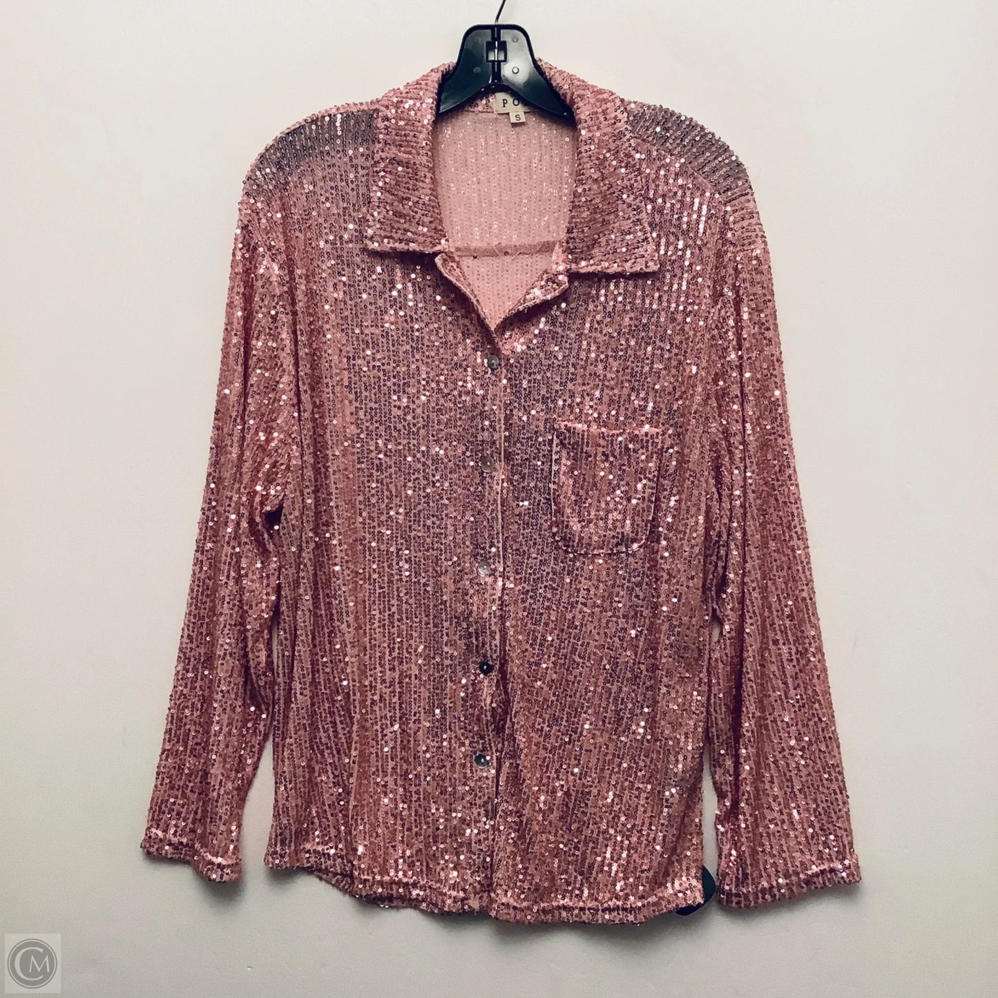 Top Long Sleeve By Pol In Pink, Size: S