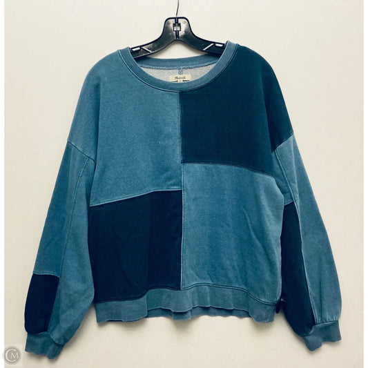 Sweatshirt Crewneck By Madewell In Blue, Size: Xl