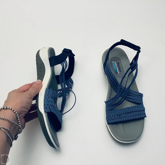 Sandals Flats By Skechers In Blue, Size: 9