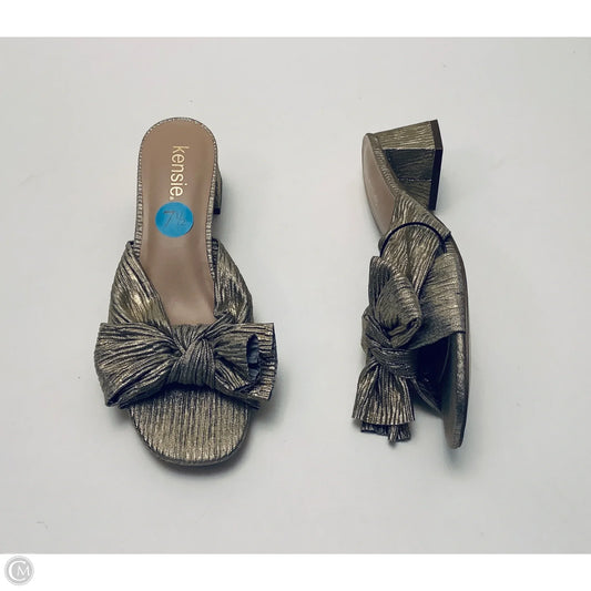 Sandals Heels Block By Kensie In Gold, Size: 7.5