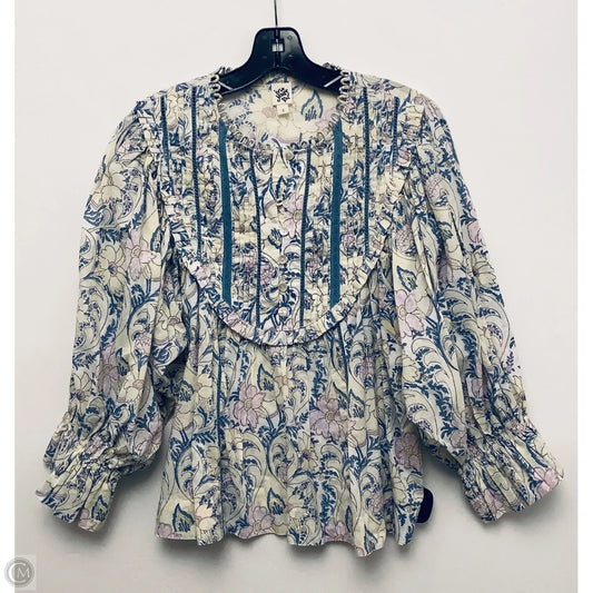 Top Long Sleeve By Ivy Jane In Floral Print, Size: S