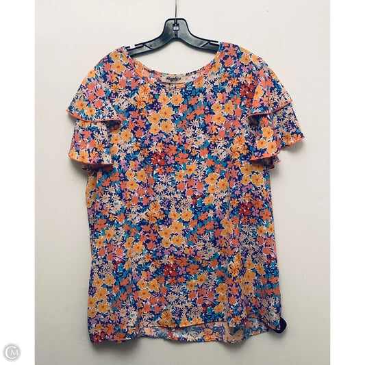 Top Short Sleeve By Haptics In Floral Print, Size: 2x