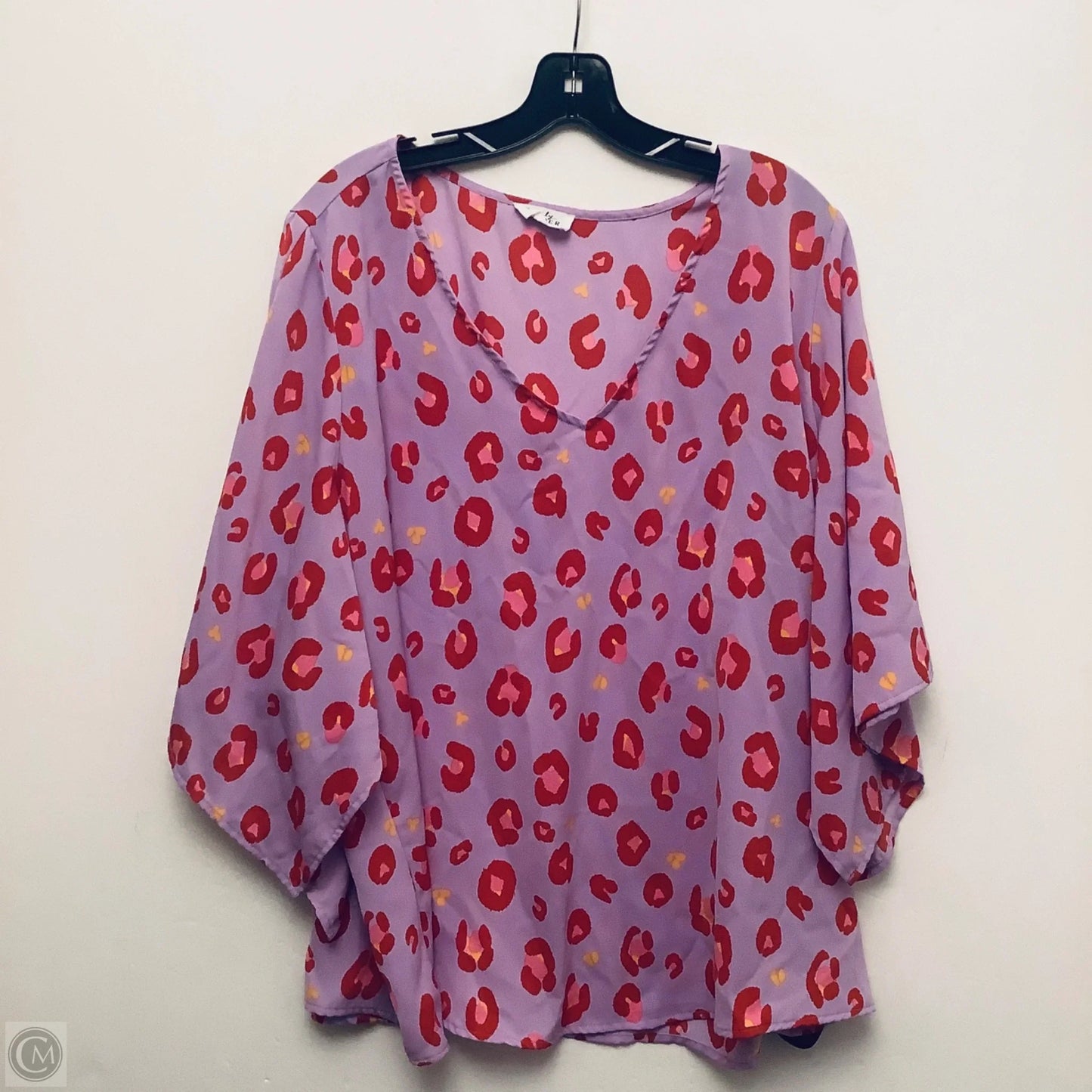Top Short Sleeve By Clothes Mentor In Animal Print, Size: 2x