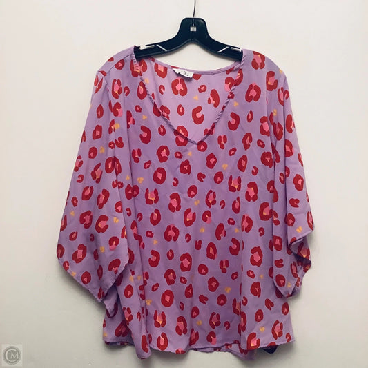 Top Short Sleeve By Clothes Mentor In Animal Print, Size: 2x