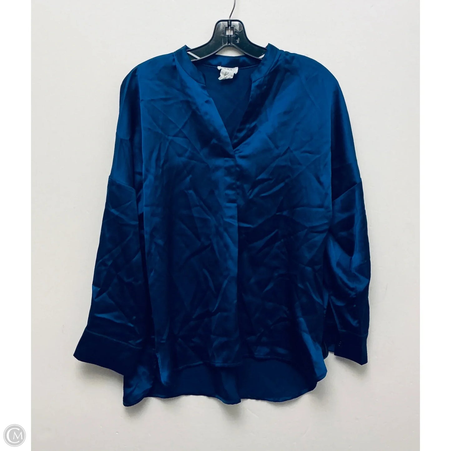 Top Long Sleeve By Nicole Miller In Blue, Size: M