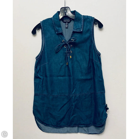 Top Sleeveless By Ellen Tracy In Blue, Size: M