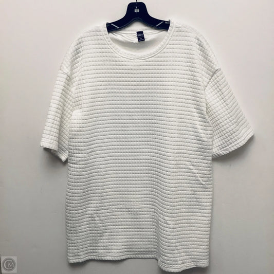 Top Short Sleeve By Dazy In White, Size: L