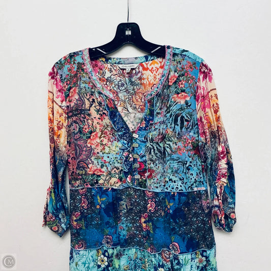 Dress Casual Short By John Mark In Floral Print, Size: S