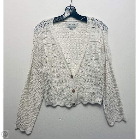 Sweater By Pink Rose In White, Size: S