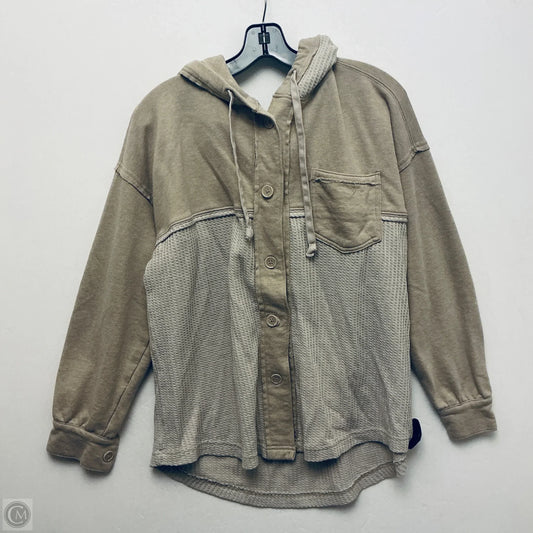 Sweatshirt Hoodie By Cato In Brown, Size: L
