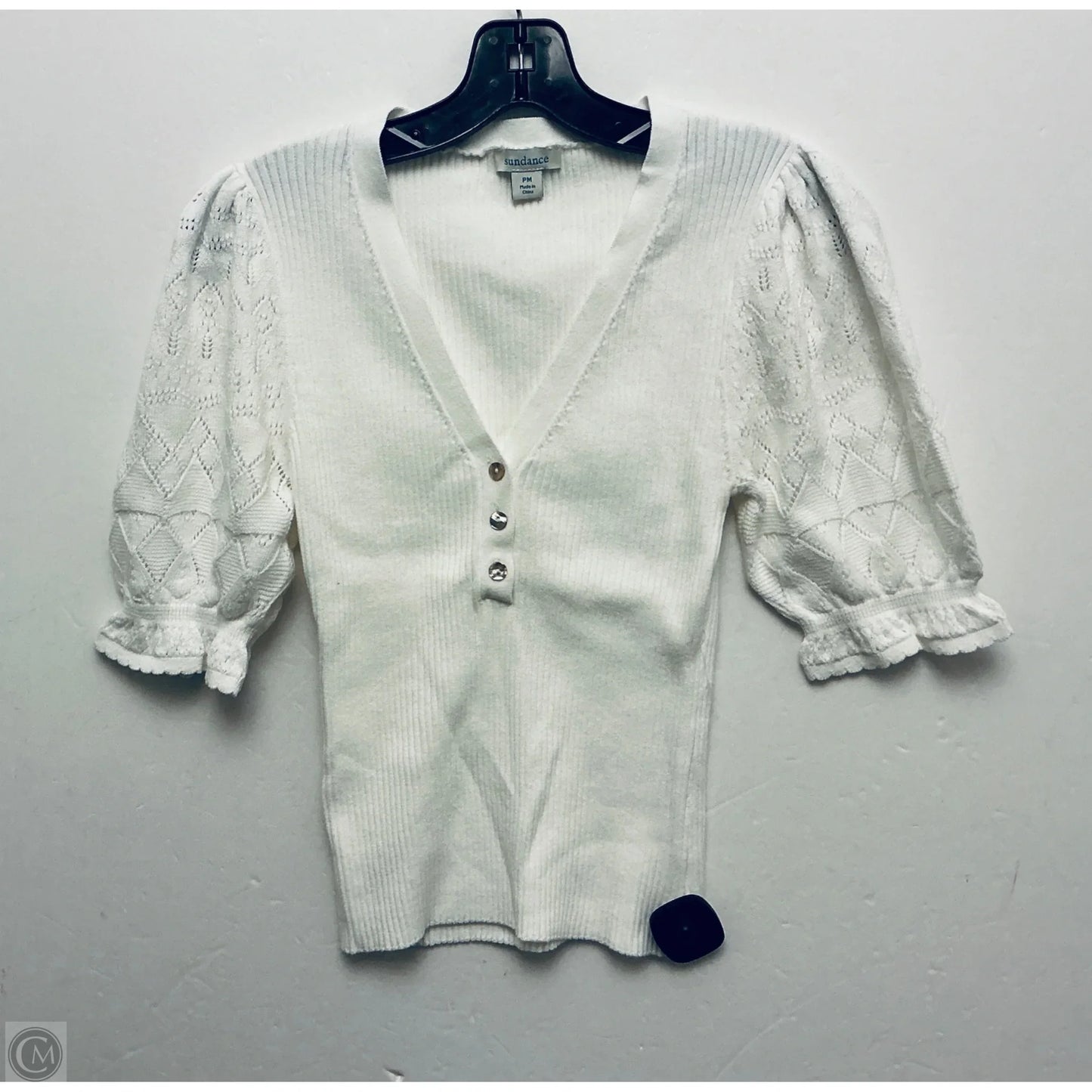 Top Short Sleeve By Sundance In White, Size: Mp