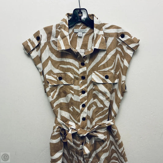 Romper By Ann Taylor In Brown & Cream, Size: M