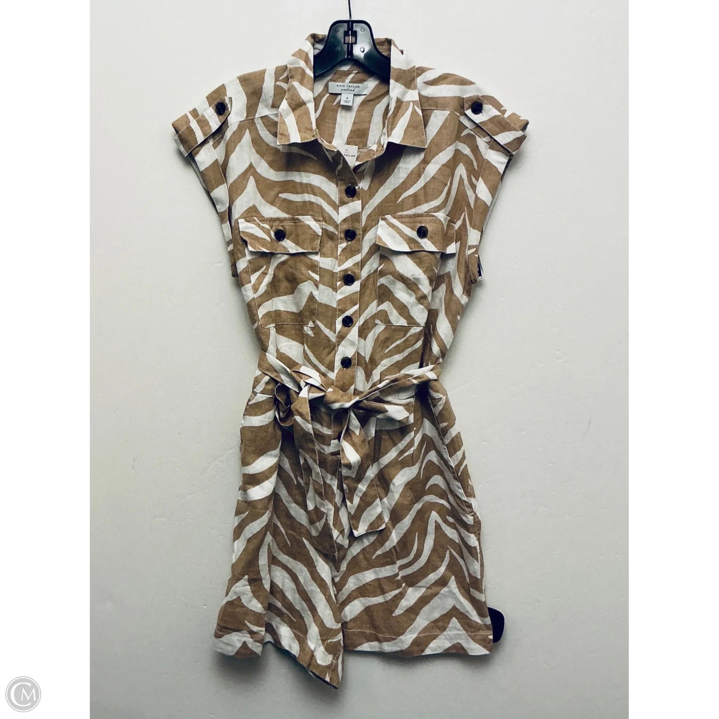 Romper By Ann Taylor In Brown & Cream, Size: M