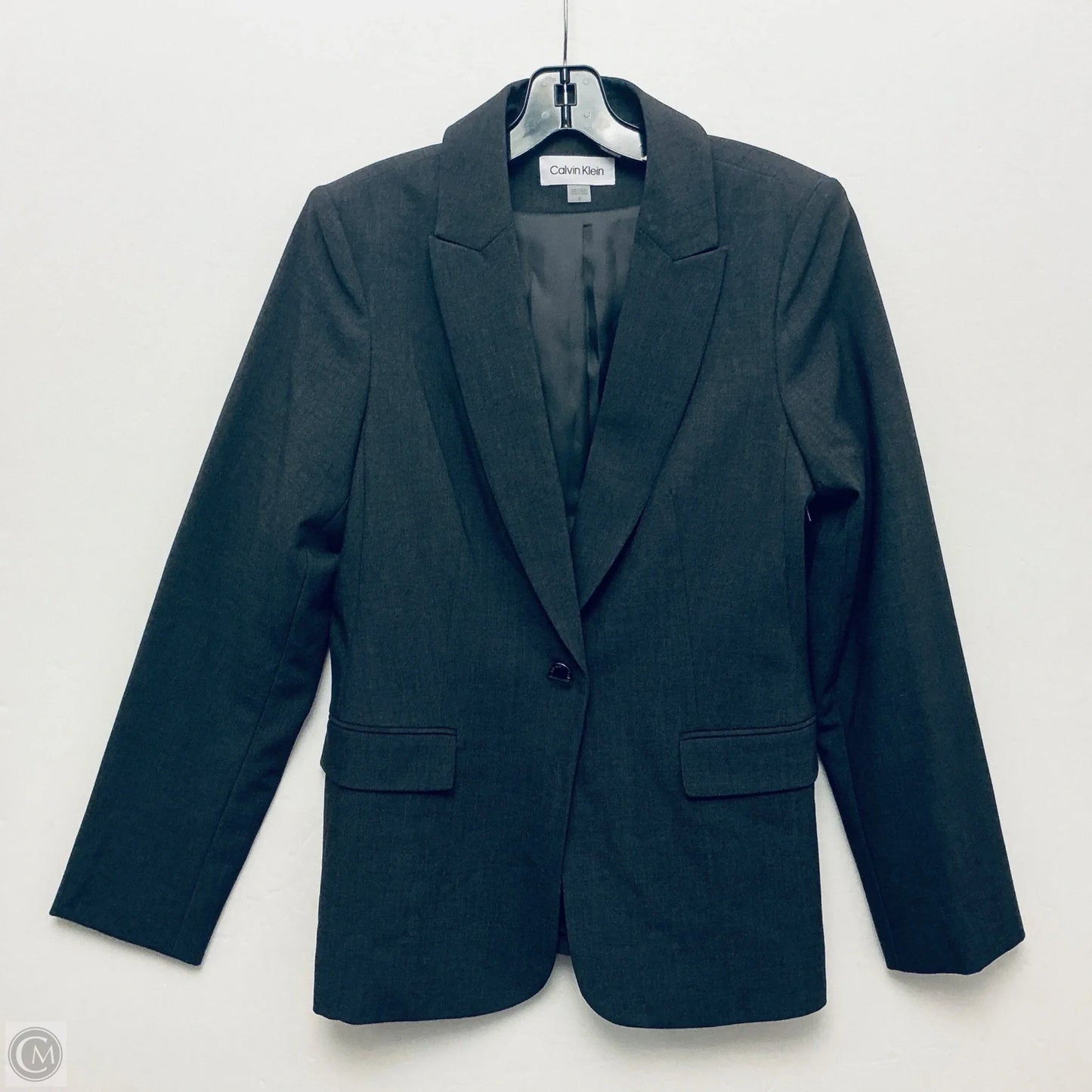 Blazer By Calvin Klein In Grey, Size: M