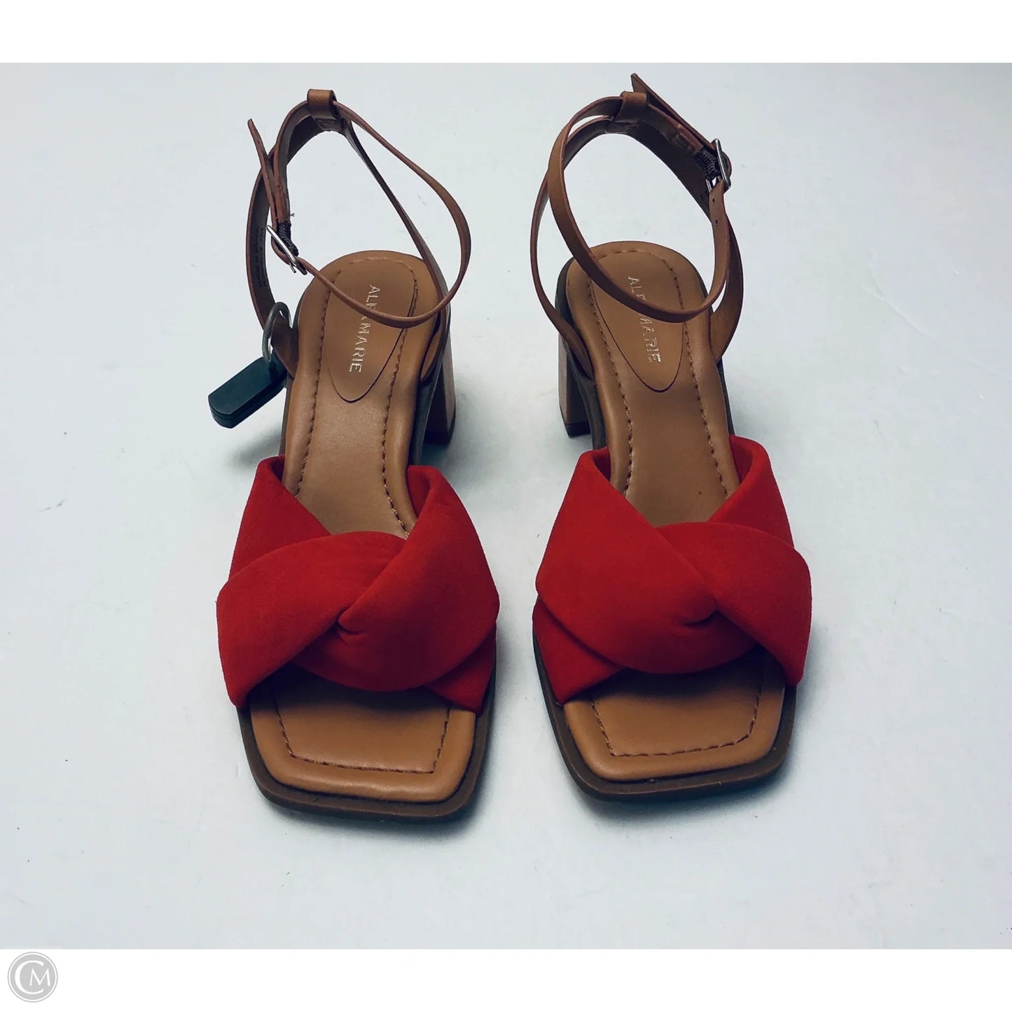 Sandals Heels Block By Alex Marie In Red, Size: 7