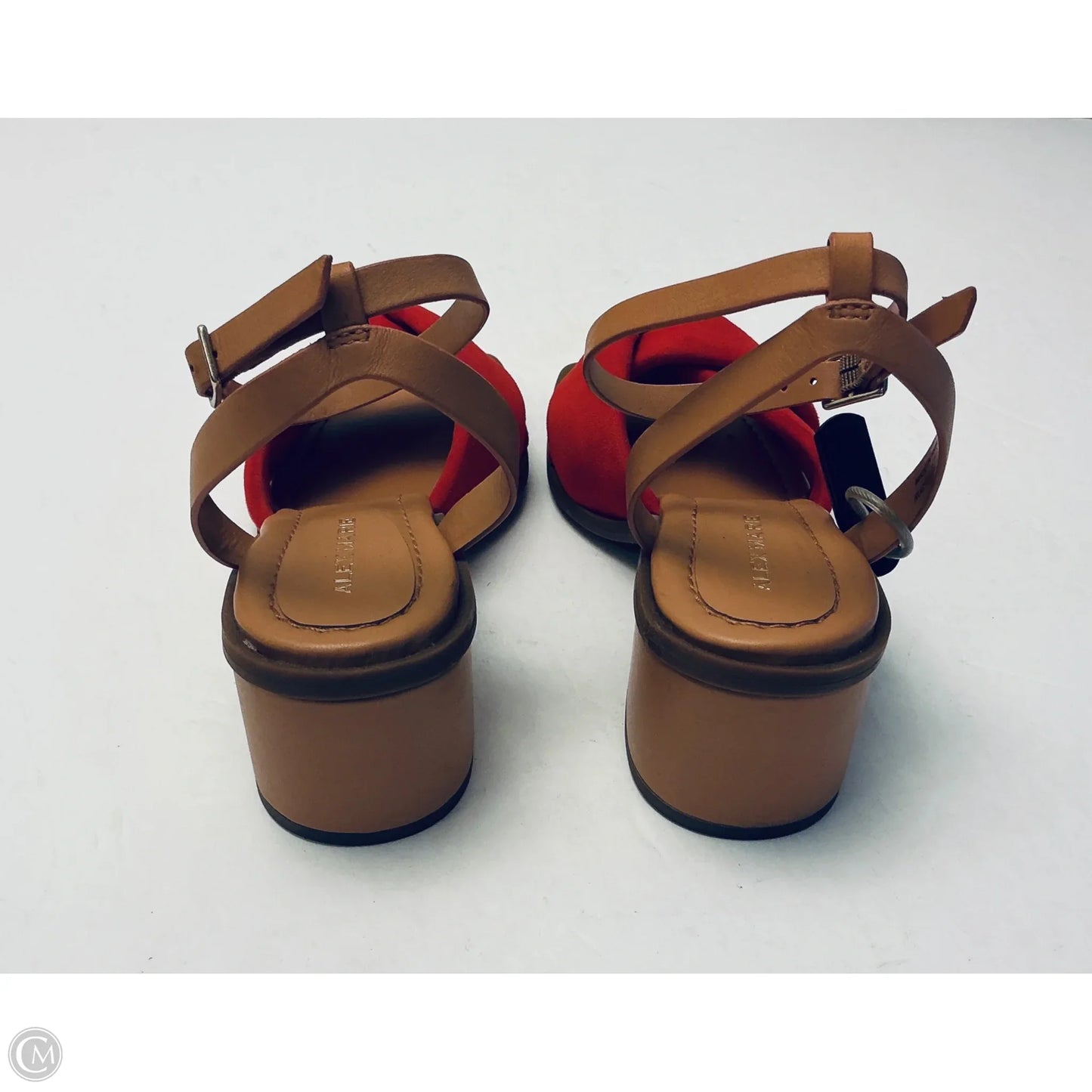 Sandals Heels Block By Alex Marie In Red, Size: 7
