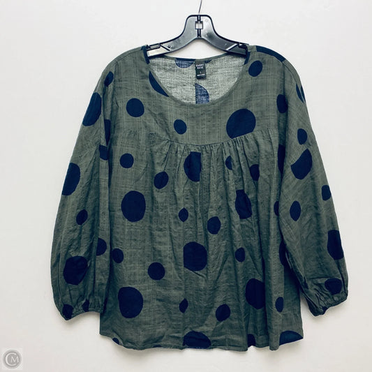 Top Long Sleeve By Clothes Mentor In Polkadot Pattern, Size: L