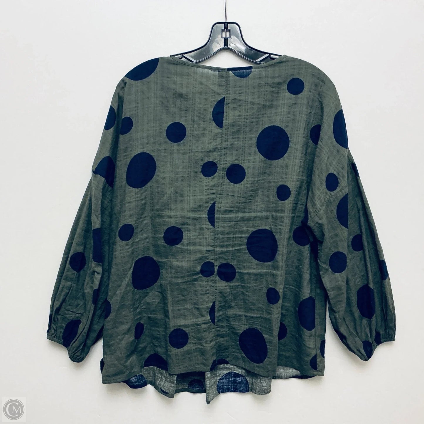 Top Long Sleeve By Clothes Mentor In Polkadot Pattern, Size: L