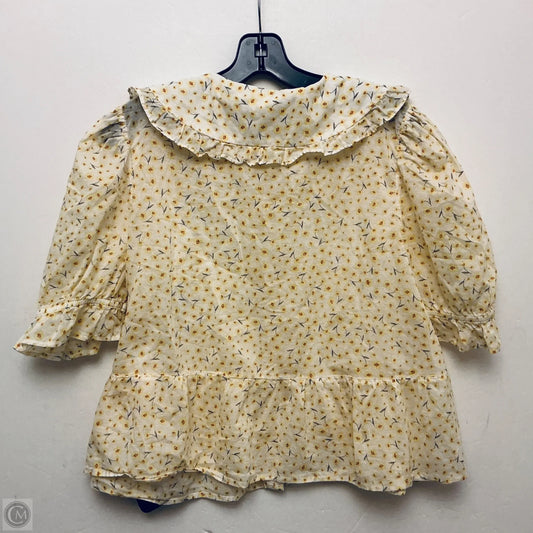 Top Short Sleeve By Ana In Yellow, Size: L