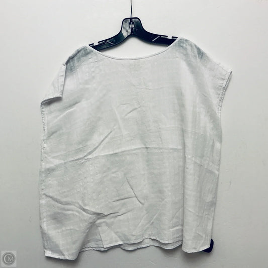Top Sleeveless By Eileen Fisher In White, Size: Xl